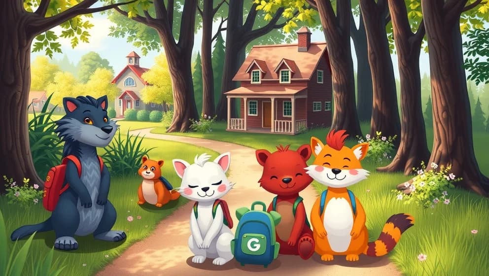 Djuren på djuris börjar skolan