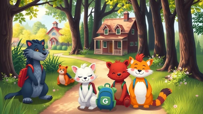 Djuren på djuris börjar skolan