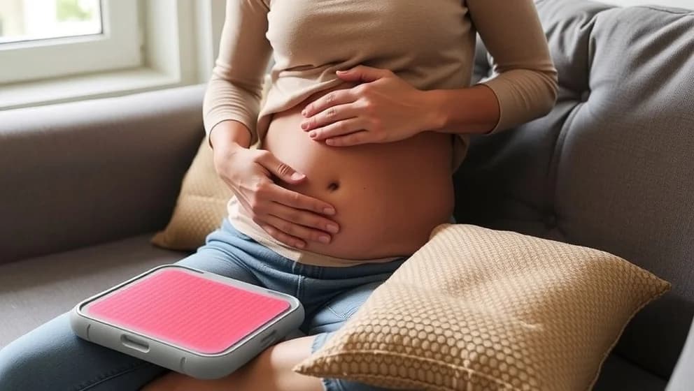 Ont i nedre delen av magen hos kvinnor