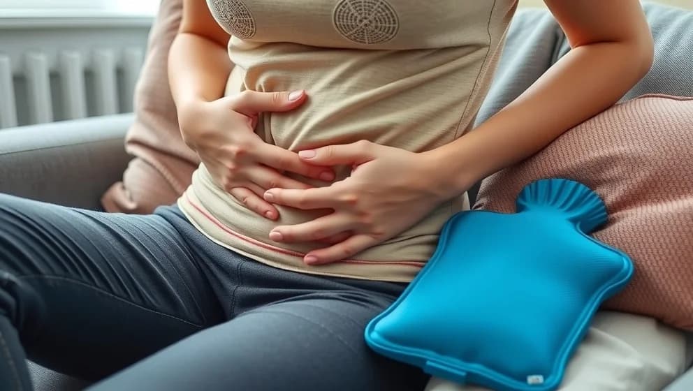 Ont i vänster sida av magen långt ner